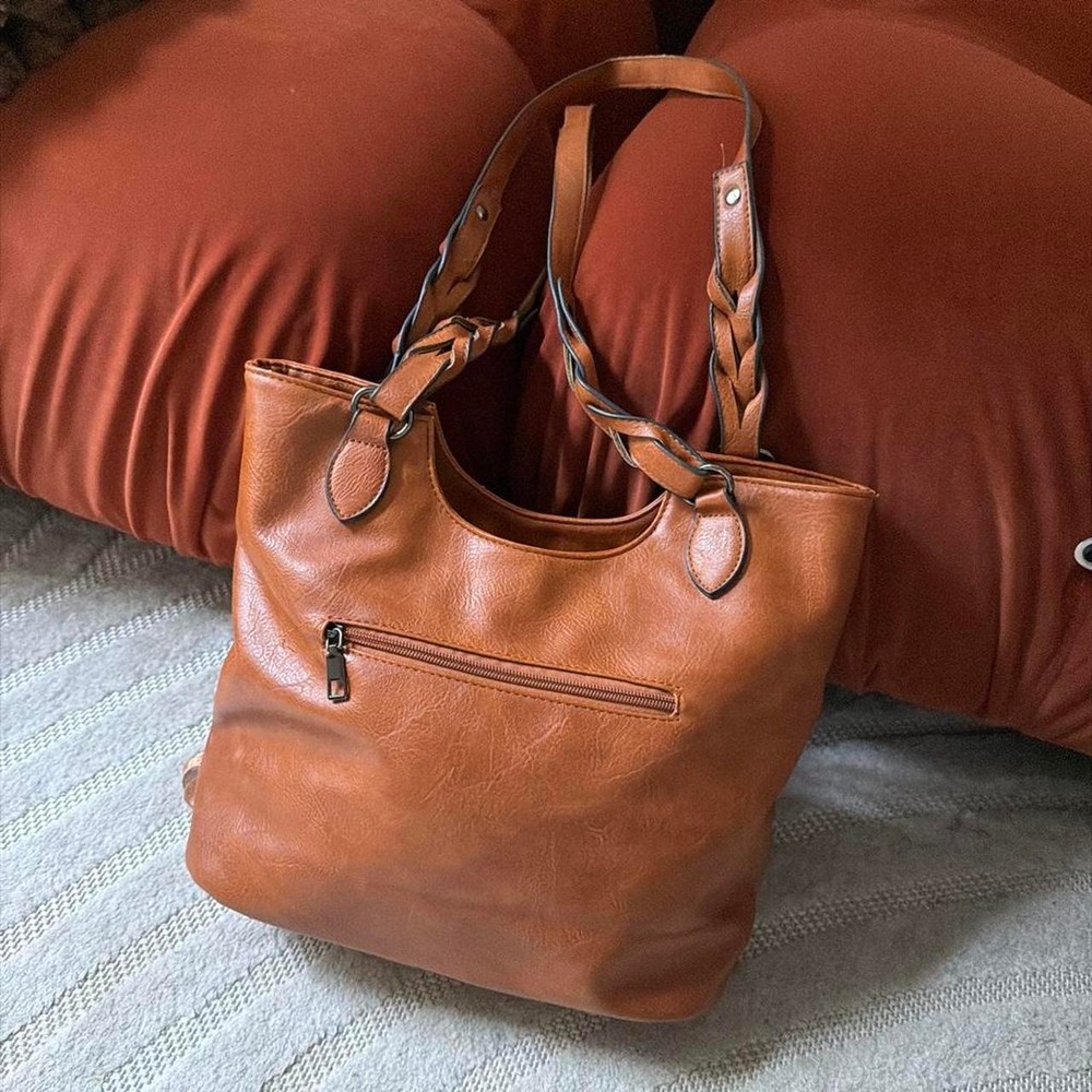 Sam & Hadley Brown leather shoulder bag boho western hippie Retro casual